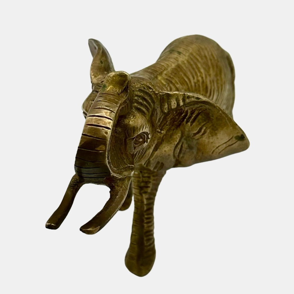Vintage lucky brass elephant